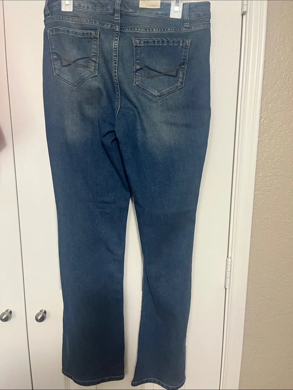 Vintage America Women's Dark Blue Boho Bootcut Jeans